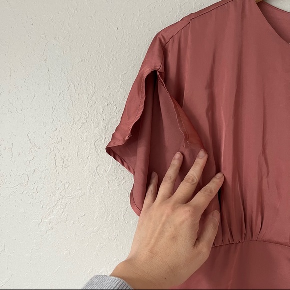 NWT BTFL-LIFE 1940s Satin Dress Terra Cotta Pink S - Picture 6 of 16